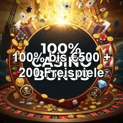 Tortuga Casino bonus de bienvenue 100% jusqu'à 500€ et 200 tours gratuits